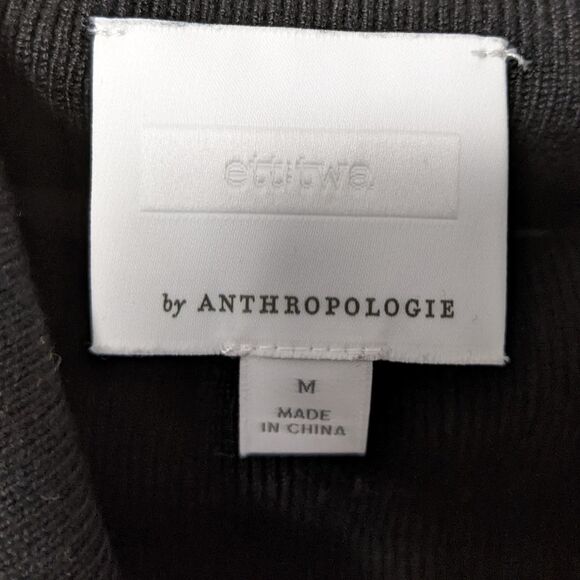 Anthropologie ETT TWA Foldover Off Shoulder Ribbed Knit Top - Picture 5 of 10